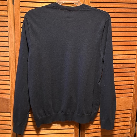 Banana Republic Navy Blue Crewneck Cotton Cashmere Sweater - Picture 3 of 13
